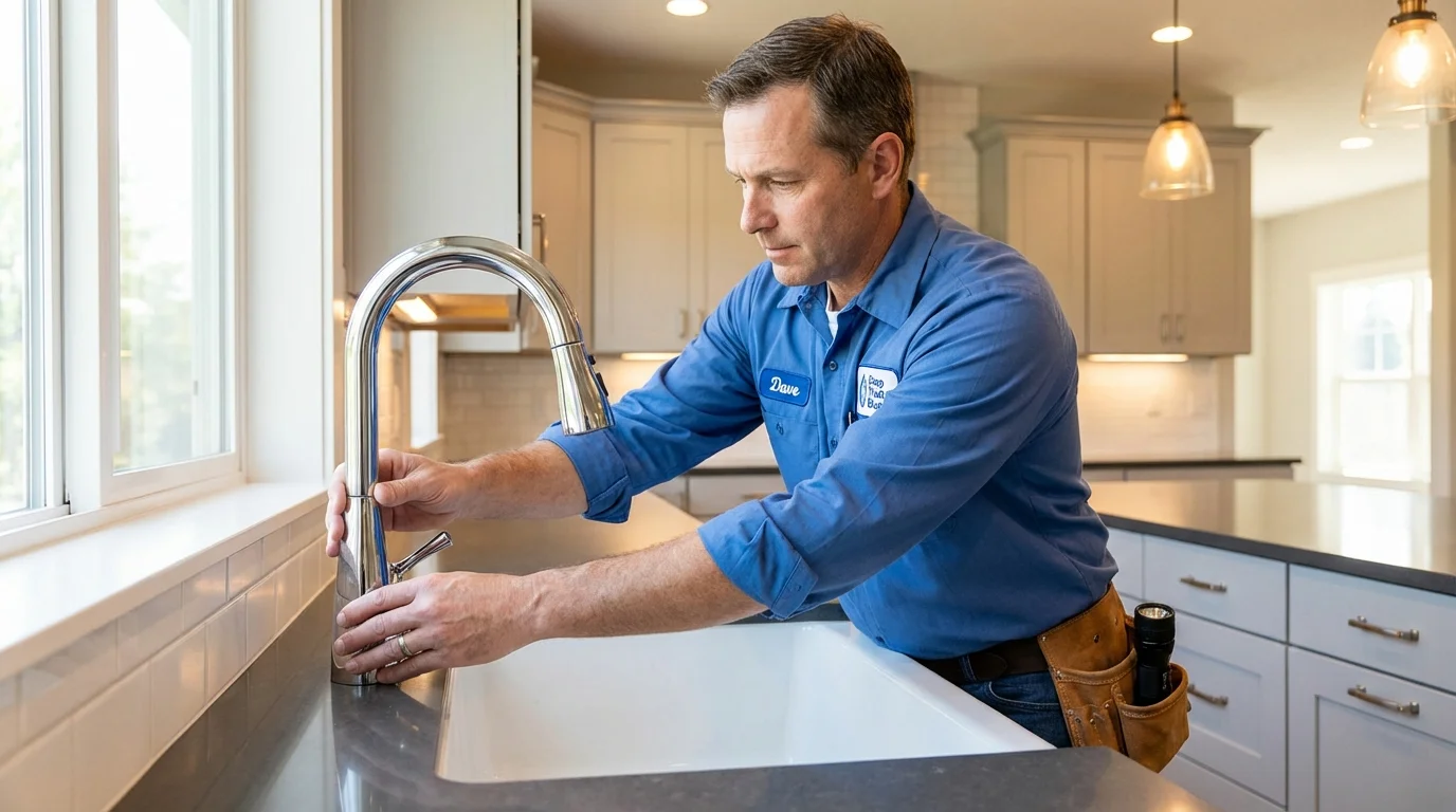 Kitchen faucet installation by Johns Plumbing LLC in Lyons